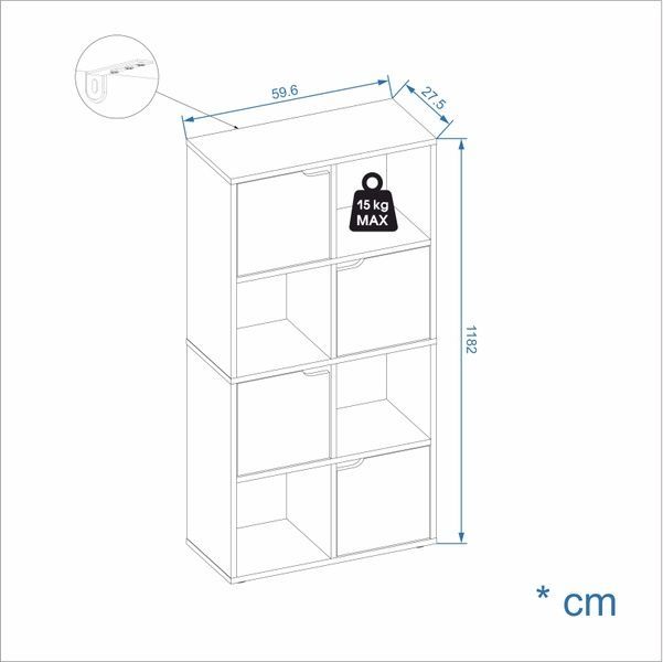 Книжковий стелаж з 8 секціями | Shelf8 p-186-2819 фото