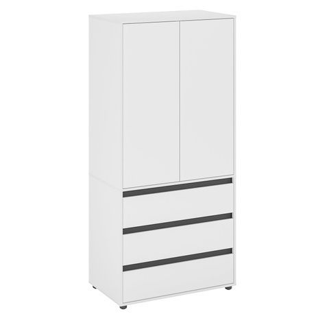 Мала шафа для одягу з 2 дверцятами та 3 шухлядами | CUBE 90S p-186-505 фото